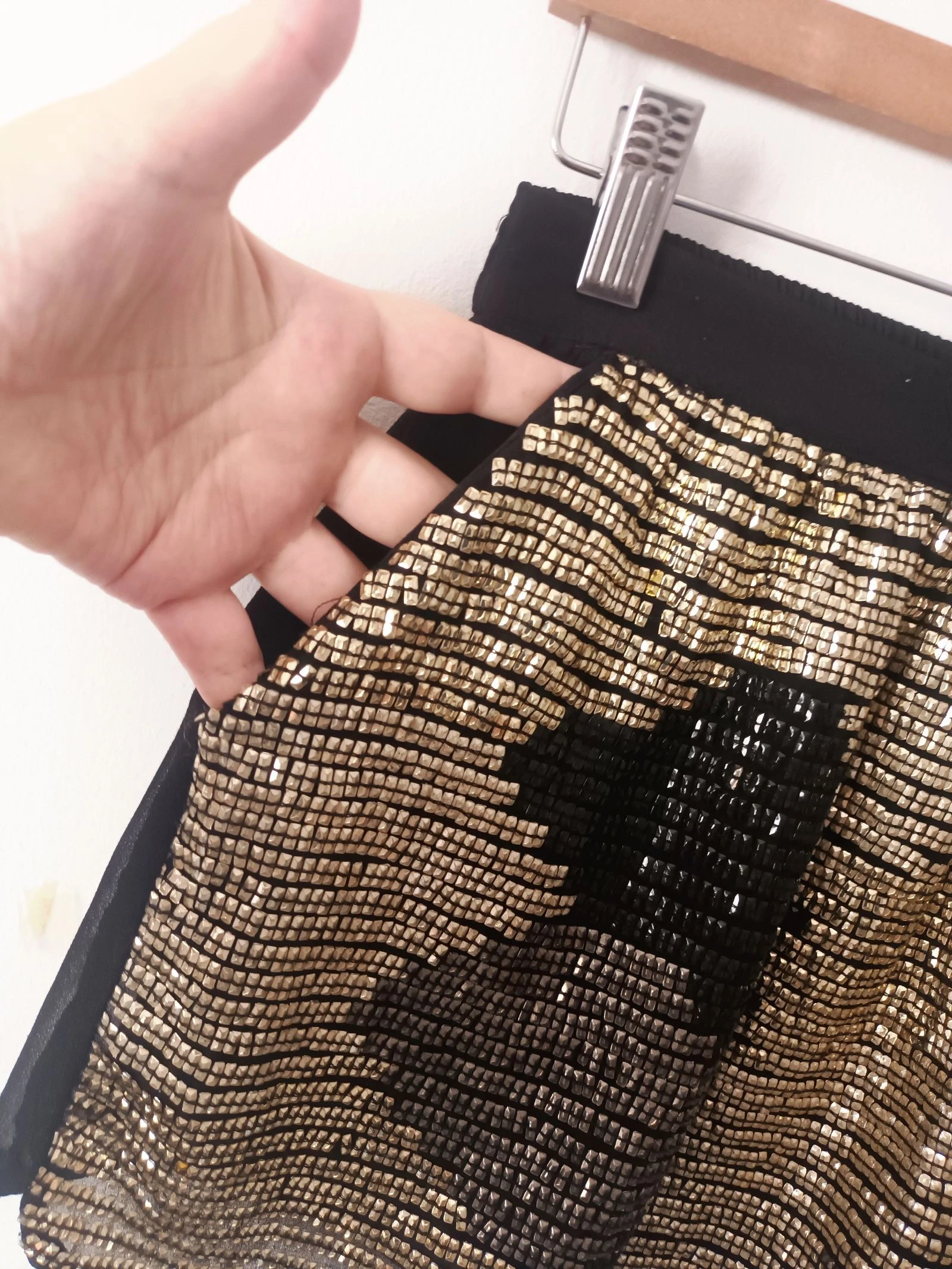 Spectaculaire mini-rok met pailletten en strass T.S – photo 5